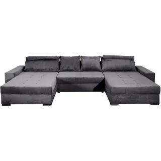 Collection AB Wohnlandschaft Polyester U-Form 3-Sitzer Grau