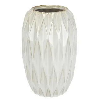 Xxxl Vase, Creme, Keramik, 13x22 cm, Dekoration, Vasen, Keramikvasen
