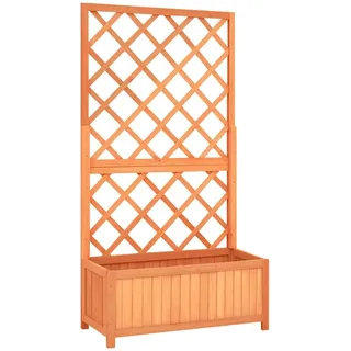 vidaXL Garten-Spalier mit Blumenkasten 70 x 30 x 135 cm Braun