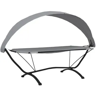vidaXL Gartenliege 200 x 150 x 200 cm Grau