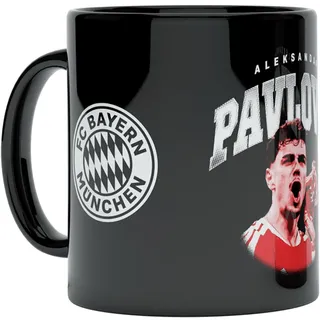 FC Bayern München I Tasse Pavlović 0,3 l I Schwarz | Offizieller FC Bayern München Fanartikel, Fußball, Bundesliga