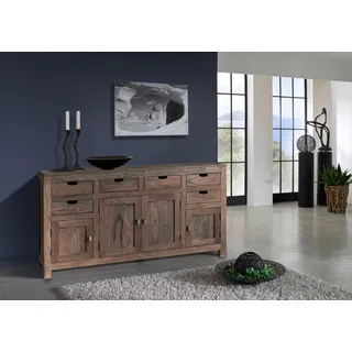 Massivmoebel24 Sideboard 180 x 95 x 45 cm Grau
