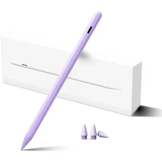 Digiroot Stift für iPad(2018-2025)–Magnetisch,Schnellladung, Violett | Pencil für iPad mit Palm Rejection & Neigungssensitivität Magnetischer Pen für iPad 6/7/8/9/10/11, Pro 11"/12.9"/M5