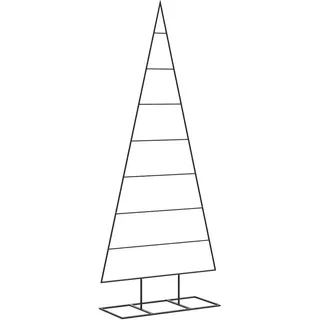 vidaXL Metall-Weihnachtsbaum Schwarz 150 cm