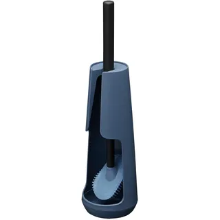 Tiger Tess Toilettenbürstenhalter freistehend mit Flexibler Swoop WC-Bürste, Farbe: Blau/Schwarz, 112x428x112 mm