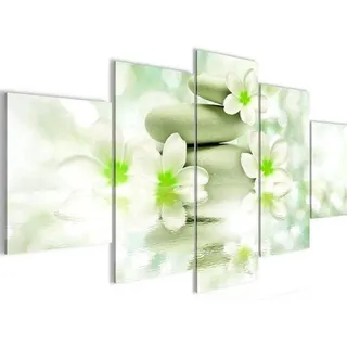Famanu Blumenbild - Wanddekoration Kunst - 5-teiliges Set - 150 x 75 cm
