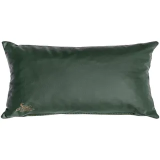 Centaur - Deko Lederkissen 50 x 30 cm für Sofa oder Schlafzimmer flaschengrün - Echt Leder Kissen Echtleder Sofakissen Lederoptik