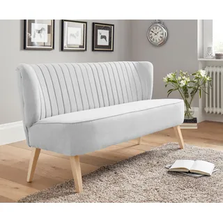 Home Affaire 2-Sitzer HOME AFFAIRE "Campi", silber, B:140cm H:81cm T:67cm, 92% Polyester, 8% Nylon, Sofas, bequemes Küchensofa, frei im Raum stellbar