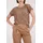 Shirt Pailetten Allover Braun 46