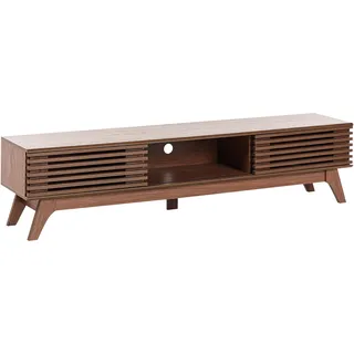 Beliani Toledo TV-Lowboard 180 x 40 x 44 cm Dunkelbraun Holzwerkstoff