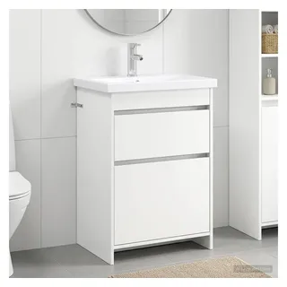 vidaXL Badezimmermöbel-Set 1-tlg. Weiß