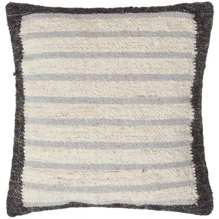 Homescapes Kelim-Kissen Veria 45 x 45 cm Creme/Schwarz/Blau
