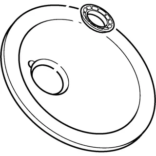 Hansa Wasserschale für Murano Waschtisch-Einhand-Einlochbatterie d:190 mm klar