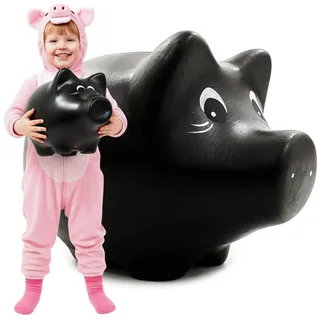 Sparschwein Keramik XXL – große traditionelle Spardose ohne Öffnung zum Zerschlagen, handbemalte Schweinchen Spardose für Kinder, Jungen, Mädchen & Erwachsene, dekorative Geldgeschenk Sparschwein