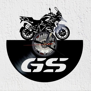 VINY WOODY Moto GS Schallplattenuhr Vinyl Wanddekoration Motorrad Geländewagen
