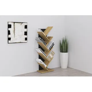 FMD Büchen 1 Wandregal 41,6 x 26 x 125,3 cm Schwarz