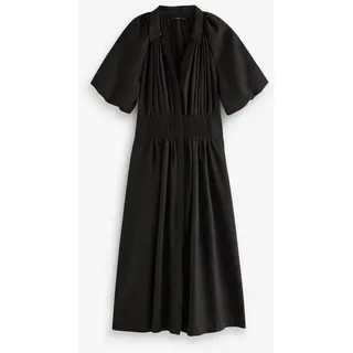 Next Midikleid Midikleid mit Puffärmeln (1-tlg) schwarz 38 (GB: 10)