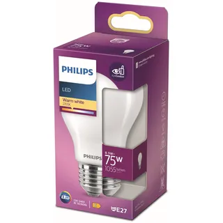 Philips LED-Lampe 76325100 8,5W E27 warmweiß