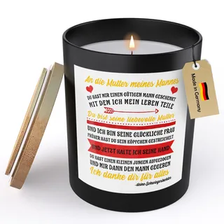 22Feels Schwiegermutter Geschenk von Schwiegertochter Spruchkerze Hochzeit Braut Geburtstag Muttertag Sojawachs Kerze Handgemacht Duft Nachhaltig - ZITRUS