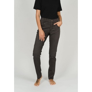 ANGELS Slim-fit-Jeans Jeans Skinny Button mit Coloured Denim braun 28 - 44
