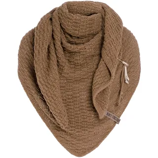 KNIT FACTORY - Dreiecksschal Jaida - Damen Strickschal mit Wolle - Hochwertige Qualität - XXL Schal - 190 x 85 cm - Nude - 190x85 cm