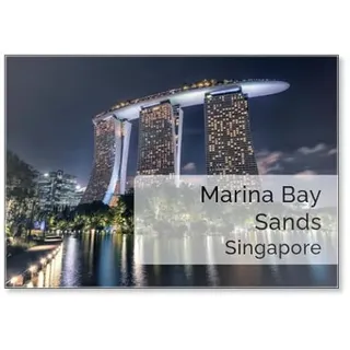 Kühlschrankmagnet Marina Bay Sands Luxury Hotel in Singapur Design 1