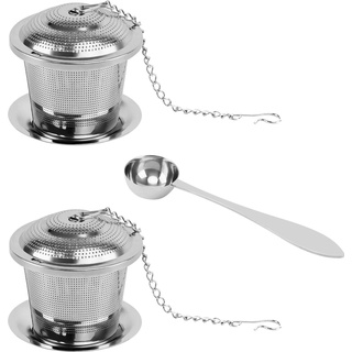 Intirilife, Teekanne, 5-teiliges Teeset mit Aufgussvorrichtungen und Löffel aus Edelstahl in Silber