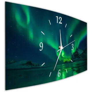 BM Funk Quarz Wanduhr Funkwanduhr Funkwanduhren Funkuhr Funkuhren kein Ticken lautlos geräuschlos leise modern ohne Tickgeräusche groß XXL Wohnzimmer Küche Digital Art Abstrakt 9560-1a WZ