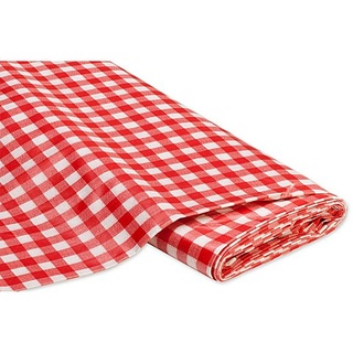 Abwaschbare Tischwäsche - Wachstuch Karo, rot/weiß