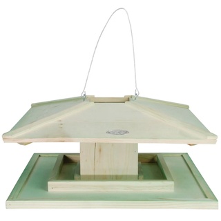 Esschert Design BV Vogelhaus, 5 Stück Vogelfutterhaus Japan aus Holz zum Aufhängen 39 x 39 x 21 cm braun