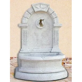Casa Padrino Jugendstil Wandbrunnen Grau / Antik Messing H. 112 cm - Made in Italy
