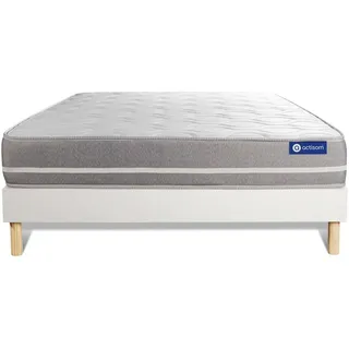 BETT Actilatex touch Latex und Memory-Schaum 140 x 220 cm h1 - Kit Bettgestell Weiß