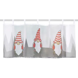 HOME WOHNIDEEN IMPALO Scheibengardine Schlaufen 120 x 45 cm Rot 1 St