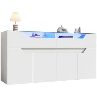 stilvora Sideboard 140 x 70 x 40 cm Weiß