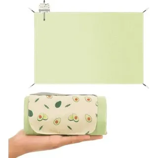 Kleine Picknickdecke 150 X 100 Cm, Wasserdicht, Doppelseitig, Leicht, Mini-stranddecke Für Camping Und Reisen, Avocadogrün