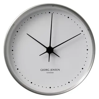 Georg Jensen Henning Koppel Wanduhr 10 cm 10 x 10 x 4,4 Edelstahl/weiß