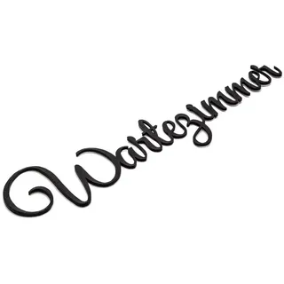 Zwayve Türschild Schriftzug Firma Name Selbstklebend Schwarz