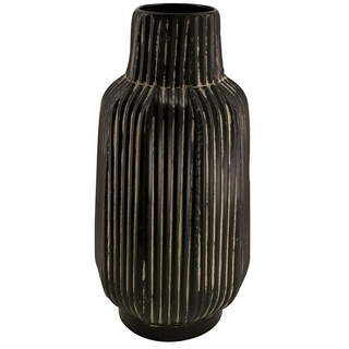 Vase  (Ø x H: 19,5 x 39,5 cm, Metall, Schwarz)