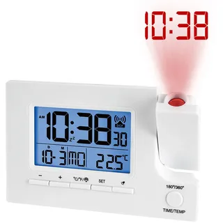 Funk-Projektionswecker Funkwecker USB 2 Alarme Temperaturanzeige Datumsnazeige