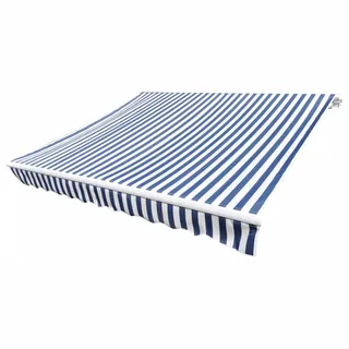 vidaXL Markisenbespannung Canvas 400 x 300 cm blau/weiß