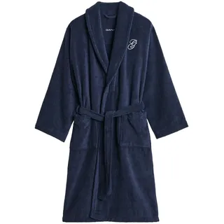 GANT Bademantel EMBROIDERY ROBE Blau M