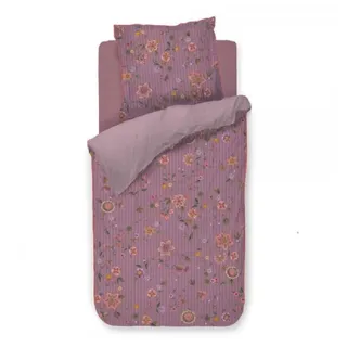 Pip Studio Flores Bailando Blumen Lila 135 x 200 cm + 80 x 80 cm