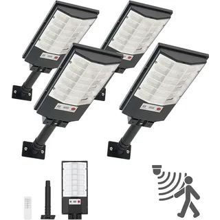 Vevor Solarleuchte schwarz IP65 4er Set mit Bewegungsmelder und Dämmerungssensor
