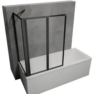 Schulte Duschabtrennung Smart 2-teilig 89 x 121 cm Schwarz