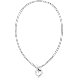 Tommy Hilfiger Kette mit Anhänger TOGGLE HEART blau/rot/silber/weiß Edelstahl