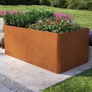 primeyard Design Hochbeet 200 x 107 x 80 cm Rost-Optik