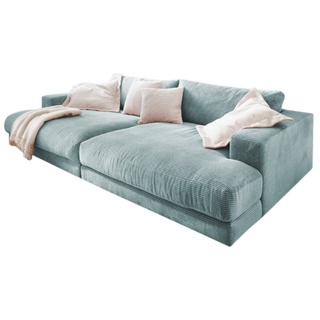 KAWOLA Big-Sofa MADELINE, Stoff od. Cord, versch. Tiefen und versch. Farben blau