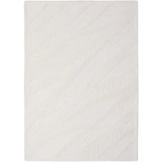 KADIMA DESIGN CARVE Wollteppich 200 x 300 cm Weiß/Beige