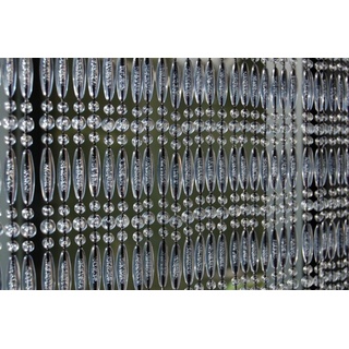 Türvorhang La Tenda STRESA 3 Perlenvorhang transparent, La Tenda, Hakenaufhängung, transparent, 100 x 230 cm, Perlen - Länge und Breite individuell kürzbar weiß 100 cm x 230 cm
