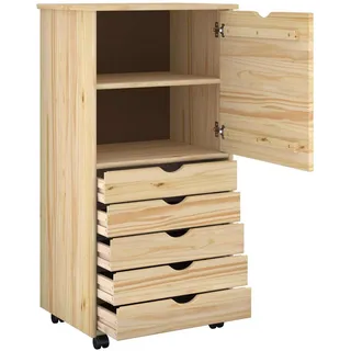 vidaXL Rolling Cabinet 53 x 39 x 103 cm Braun